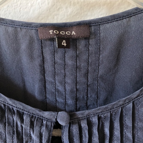Tocca anthracite black 100% silk blouse 4 - Picture 3 of 8